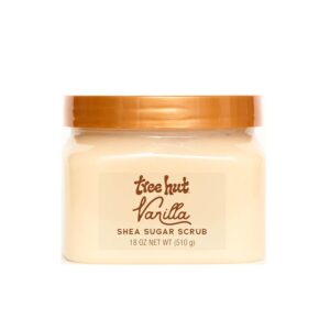 Tree Hut Vanilla Shea Sugar Scrub, Easter Gifts for Women, Exfoliating & Hydrating Body Scrub with Shea Butter & Essential Oils