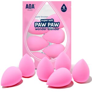 AOA Studio Collection makeup Sponge Set Latex Free and High-definition Set of 6 makeup Wonder blender
