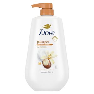 Dove Body Wash with Pump Pamper Shea Butter & Vanilla for 24hr Lotion-Soft Skin