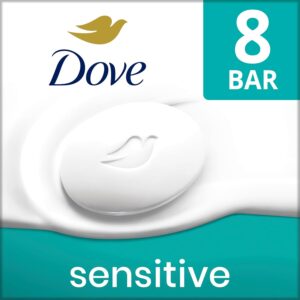 Dove Beauty Bar Soap Sensitive, 8 Bars for Sensitive Skin
