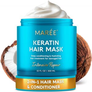 MAREE Deep Conditioning Hair Mask for Damaged Hair Treatment – Keratin Hair Care for Hydrating Growth
