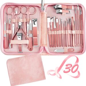 Manicure Set 30 in 1 Nail Clipper set, REDFLOW nail clippers, fingernail & toenail clippers, Manicure Tools, pedicure tools